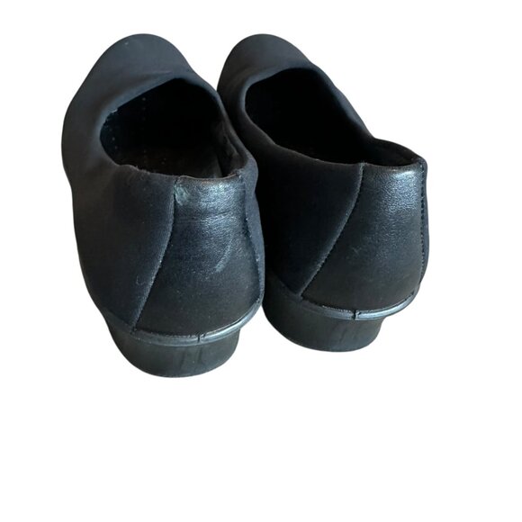 ECCO Felicia Textile Stretch Slip-On Black Comfort Pull-On Low Wedge Size 37 6.5 - Picture 7 of 12